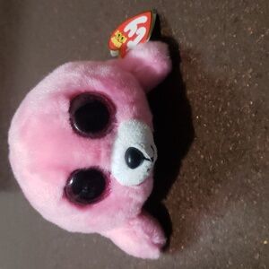 Ty Beanie Boos Pierre The Pink Baby Seal Plush  6"  Birthday January 22.